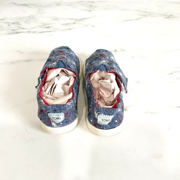 [SOLD] Toms Kids Size 7 Glow in the dark Fireworks Tiny Alpargatas Shoes - Picture 2 of 5